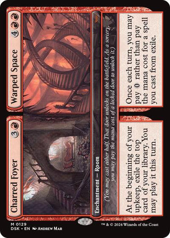 Charred Foyer / Warped Space (Duskmourn: House of Horror) Near Mint Foil