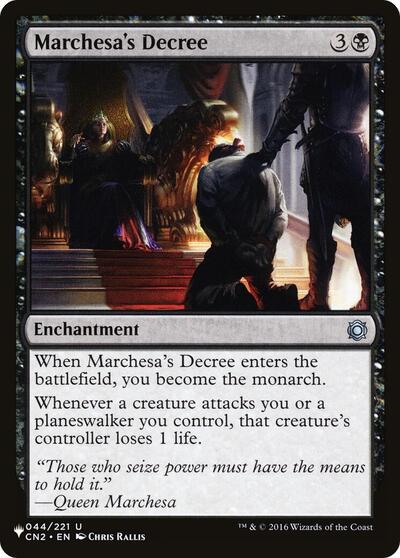 Marchesa's Decree (The List) Near Mint