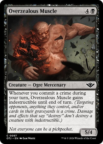 Overzealous Muscle (Outlaws of Thunder Junction) Near Mint Foil