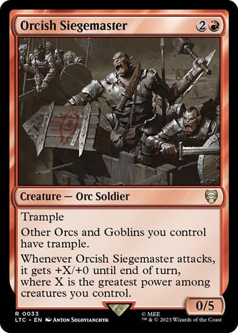 Orcish Siegemaster (Commander: The Lord of the Rings: Tales of Middle-earth) Near Mint