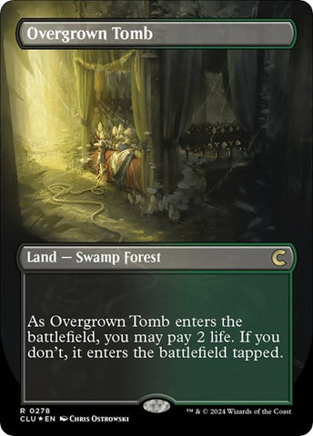 Overgrown Tomb (Borderless) (Ravnica: Clue Edition) Near Mint Foil