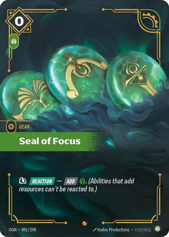 Seal of Focus (Origins) Near Mint Foil