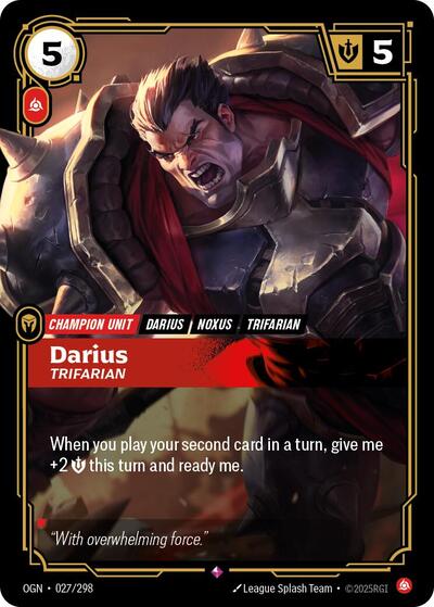 Darius Trifarian (Origins) Near Mint Foil