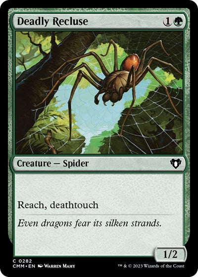 Deadly Recluse (Commander Masters) Light Play Foil