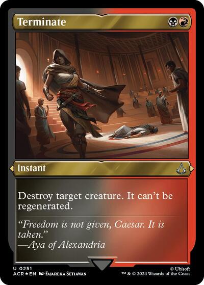 Terminate (Foil Etched) (Universes Beyond: Assassin's Creed) Near Mint Foil
