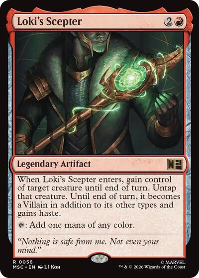 Loki's Scepter (Surge Foil) (Commander: Marvel Super Heroes) Near Mint Foil