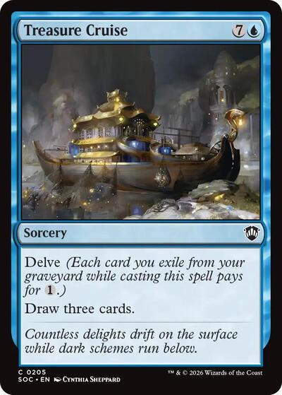 Treasure Cruise (Commander: Secrets of Strixhaven) Near Mint