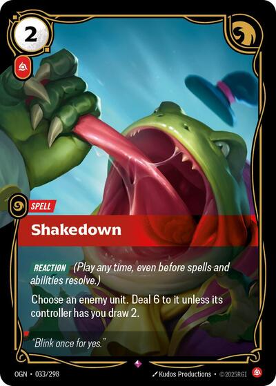 Shakedown (Origins) Near Mint Foil