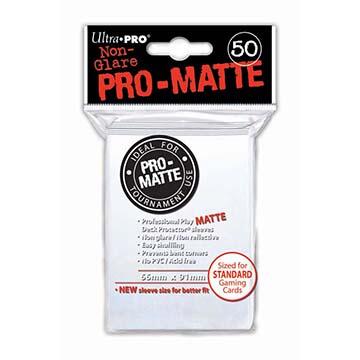 Pro-Matte Standard Deck Protectors White (50-Pack) (Ultra Pro) New