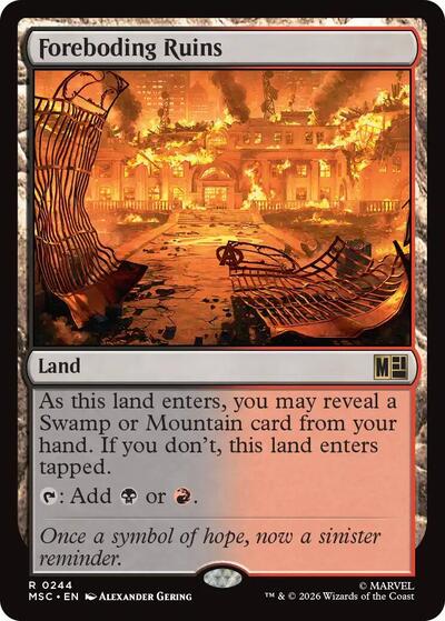 Foreboding Ruins (Surge Foil) (Commander: Marvel Super Heroes) Near Mint Foil