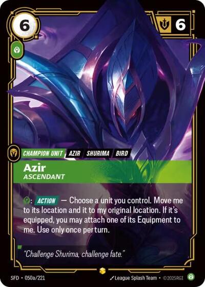 Azir Ascendant (Alternate Art) (Spiritforged) Near Mint Foil