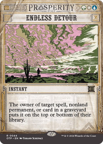 Endless Detour (Outlaws of Thunder Junction: Breaking News) Near Mint Foil