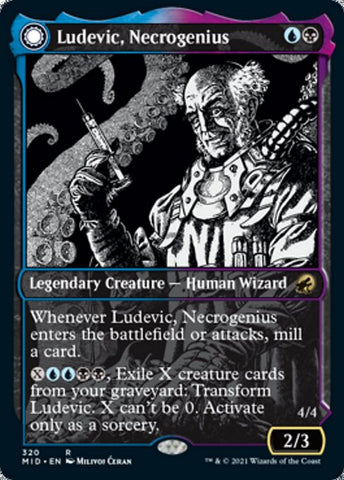 Ludevic, Necrogenius / Olag, Ludevic's Hubris (Showcase) (Innistrad: Midnight Hunt) Near Mint Foil