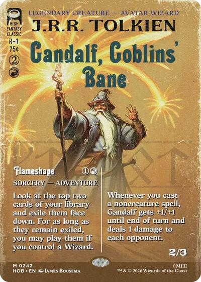 Gandalf, Goblins' Bane (Borderless) (The Hobbit) Near Mint Foil