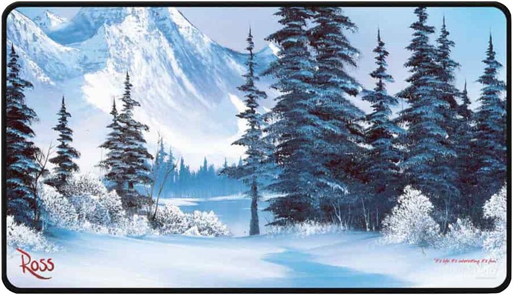 Bob Ross Black-Stitched Playmat - Winter Paradise