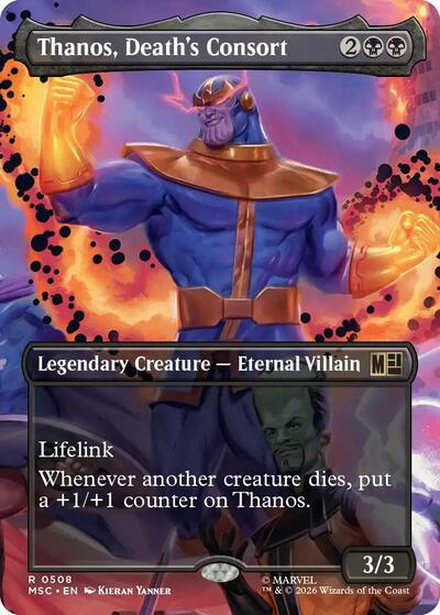 Thanos, Death's Consort (Extended Art) (Commander: Marvel Super Heroes) Near Mint Foil