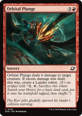 Orbital Plunge (Edge of Eternities) Near Mint Foil