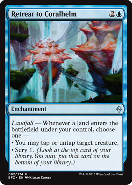 Retreat to Coralhelm (Battle for Zendikar) Medium Play