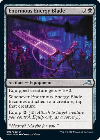Enormous Energy Blade (Kamigawa: Neon Dynasty) Near Mint Foil