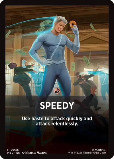 Speedy Theme Card (Commander: Marvel Super Heroes) Near Mint