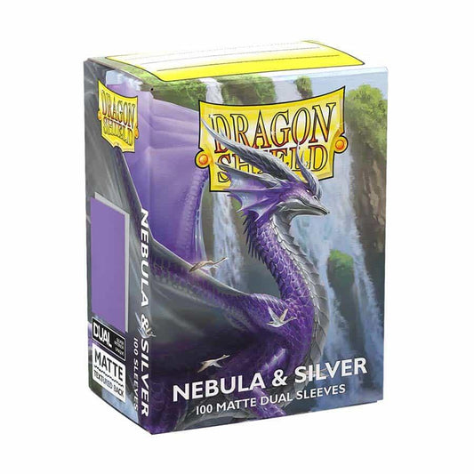 Dragon Shield Dual Matte Standard Sleeves - Nebula & Silver (100 Pack)
