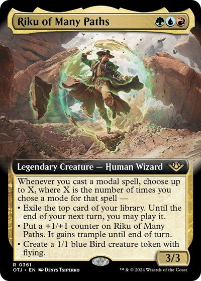Riku of Many Paths (Extended Art) (Outlaws of Thunder Junction) Near Mint