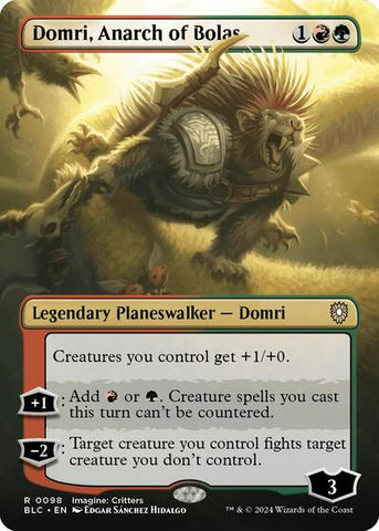 Domri, Anarch of Bolas (Borderless) (Commander: Bloomburrow) Near Mint Foil