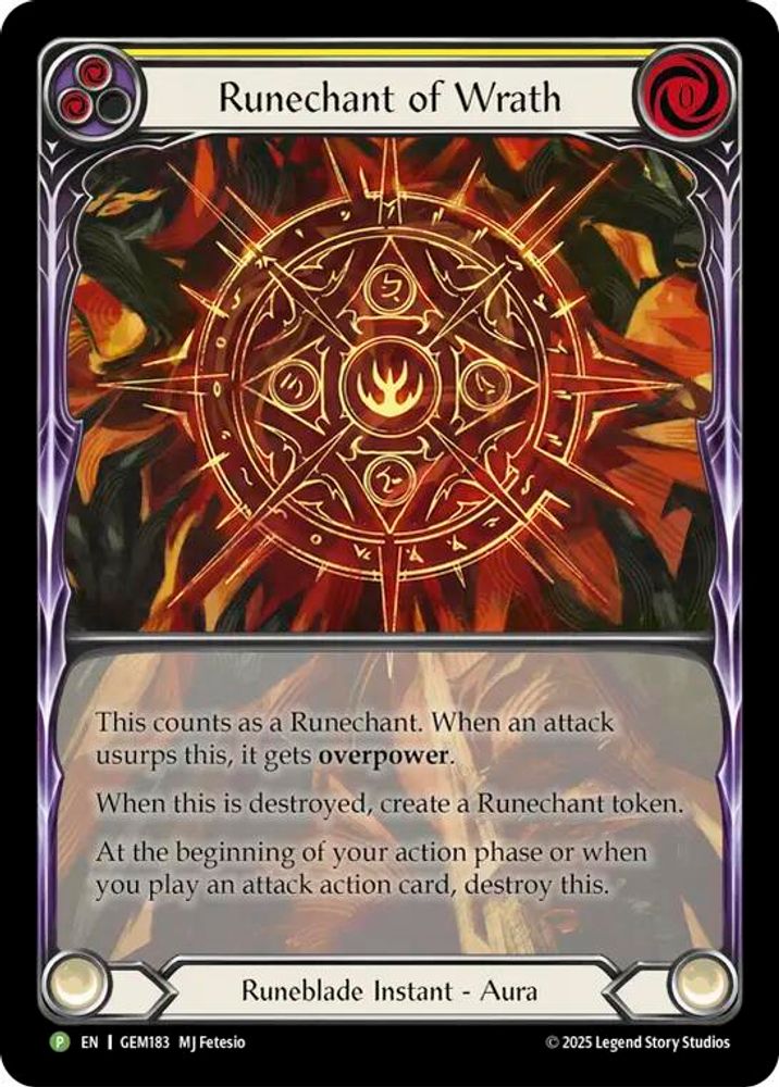 Runechant of Wrath (Yellow)