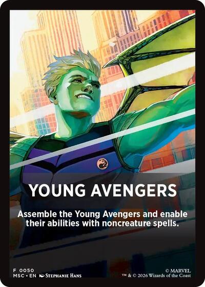 Young Avengers Theme Card (Commander: Marvel Super Heroes) Near Mint
