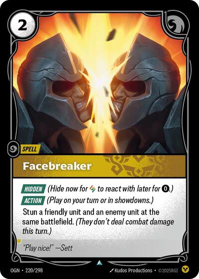 Facebreaker (Origins) Near Mint Foil
