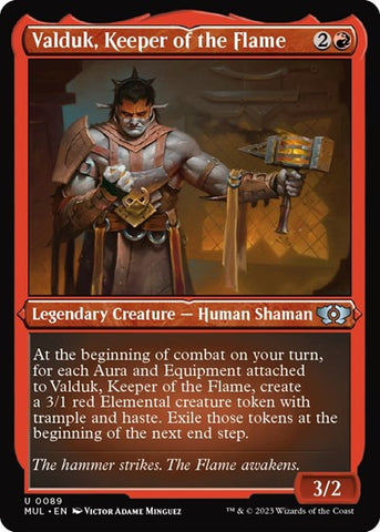 Valduk, Keeper of the Flame (Foil Etched) (March of the Machine: Multiverse Legends) Near Mint Foil