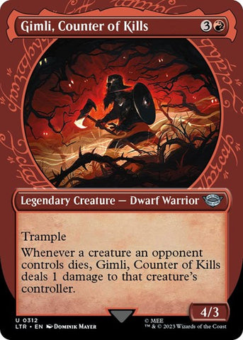 Gimli, Counter of Kills (Showcase) (Universes Beyond: The Lord of the Rings: Tales of Middle-earth) Near Mint Foil
