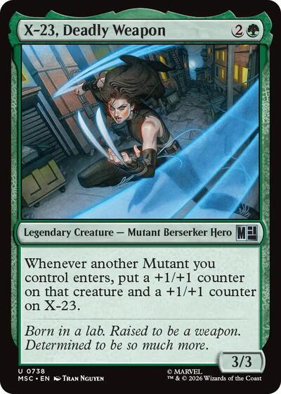 X-23, Deadly Weapon (Commander: Marvel Super Heroes) Near Mint Foil