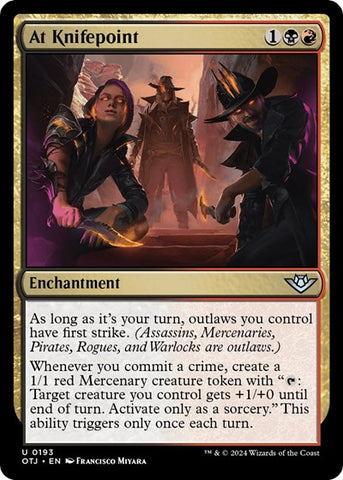 At Knifepoint (Outlaws of Thunder Junction) Near Mint Foil