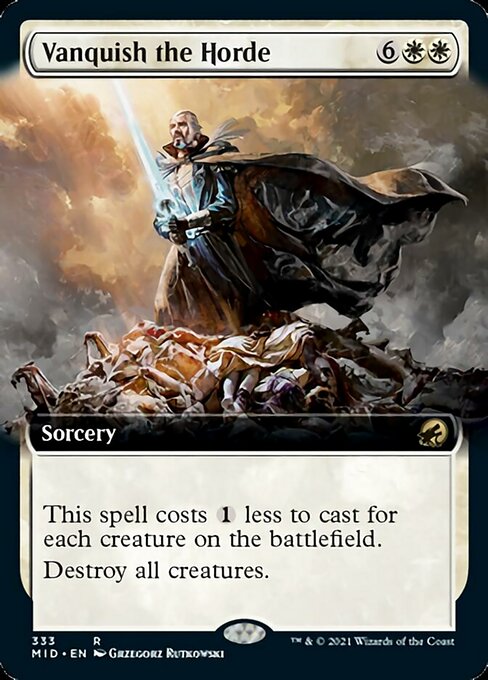 Vanquish the Horde (Extended Art) (Innistrad: Midnight Hunt) Light Play