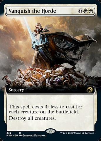 Vanquish the Horde (Extended Art) (Innistrad: Midnight Hunt) Light Play