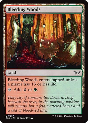 Bleeding Woods (Duskmourn: House of Horror) Near Mint Foil