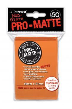 Pro-Matte Standard Deck Protectors Orange (50-Pack) (Ultra Pro) New