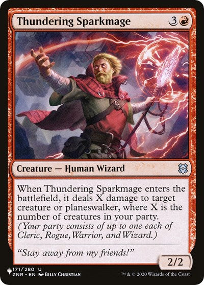 Thundering Sparkmage (The List) Near Mint
