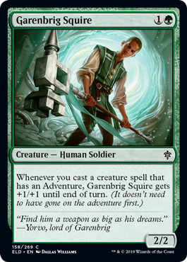 Garenbrig Squire (Throne of Eldraine) Near Mint Foil