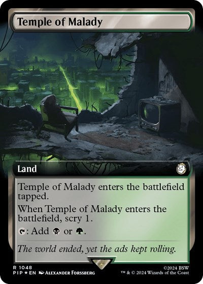 Temple of Malady (Extended Art) (Surge Foil) (Universes Beyond: Fallout) Near Mint Foil