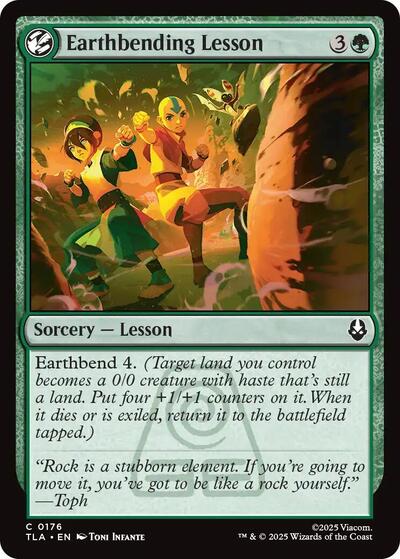 Earthbending Lesson (Avatar: The Last Airbender) Near Mint Foil