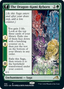 The Dragon-Kami Reborn (Showcase) (Kamigawa: Neon Dynasty) Near Mint