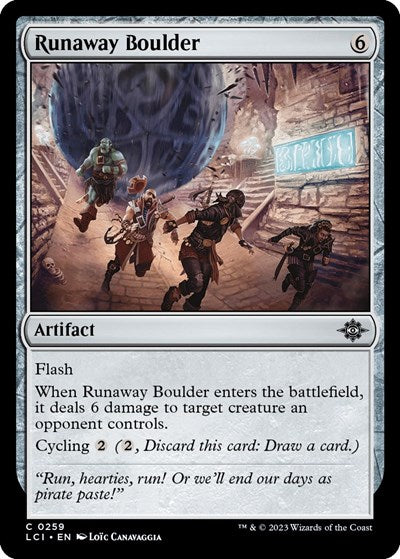 Runaway Boulder (The Lost Caverns of Ixalan) Light Play Foil