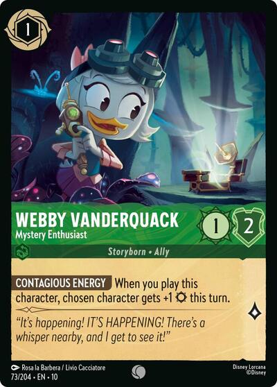 Webby Vanderquack - Mystery Enthusiast (Whispers in the Well) Near Mint Cold Foil