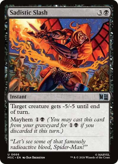 Sadistic Slash (Commander: Marvel Super Heroes) Near Mint Foil