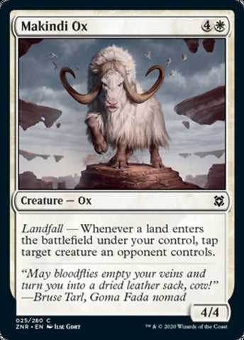 Makindi Ox (Zendikar Rising) Near Mint Foil