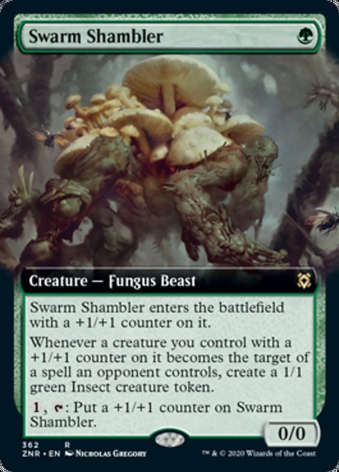 Swarm Shambler (Extended Art) (Zendikar Rising) Near Mint Foil