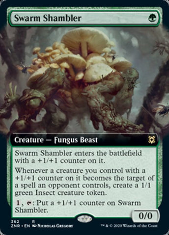 Swarm Shambler (Extended Art) (Zendikar Rising) Near Mint Foil