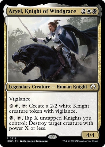 Aryel, Knight of Windgrace (Commander: March of the Machine) Near Mint